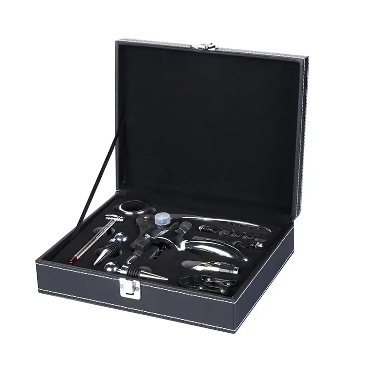 Черно PU Wine Set
