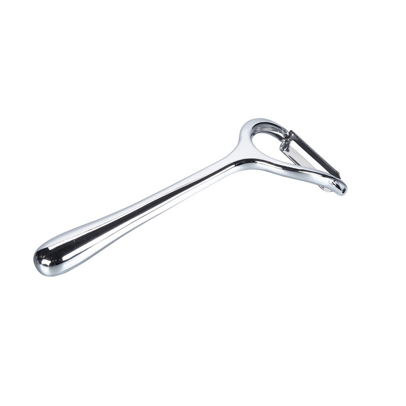 Белачка за зеленчуци и плодове от цинкова сплав с голям лък и острие от неръждаема стомана